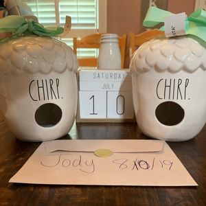Rae Dunn acorn chirp birdhouse